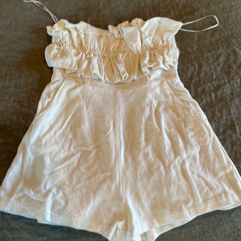 Princess Polly Size 2 Romper White